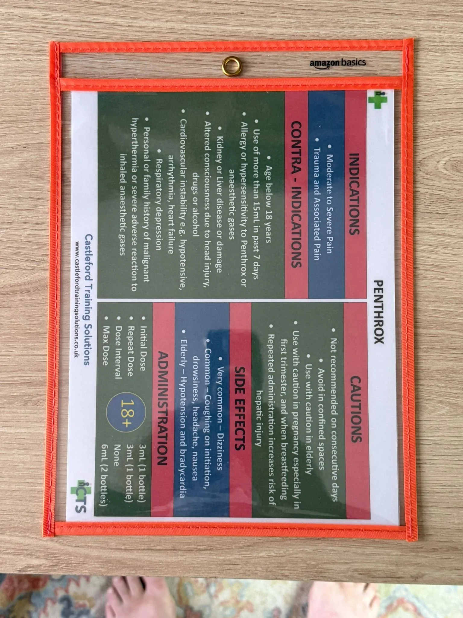 Penthrox / Naloxone Pouch