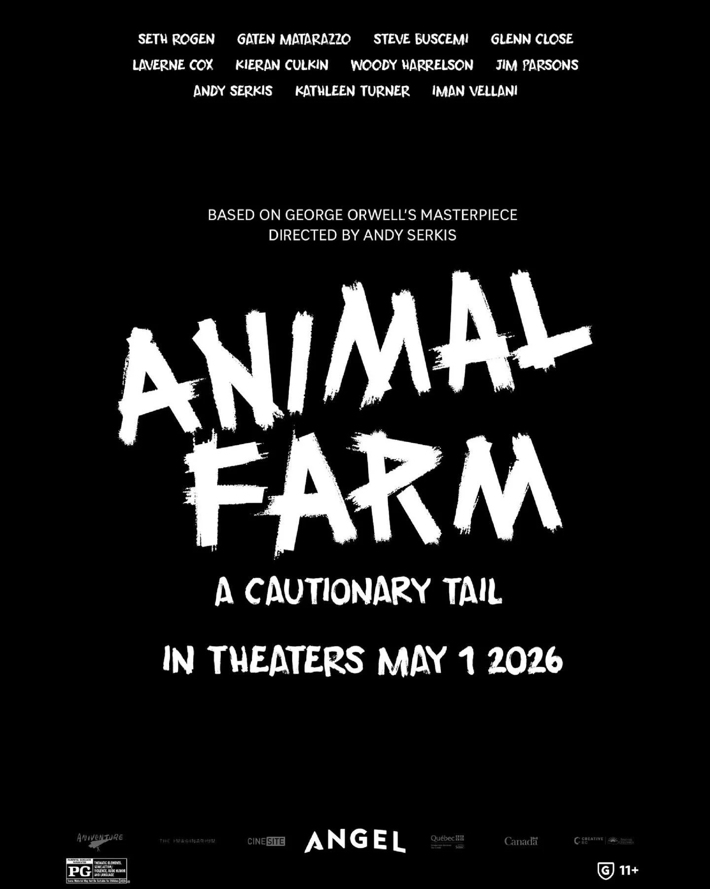 Tickets on sale now for Animal Farm out May 1st. 

A satirical allegory of revolution and power, Animal Farm traces how a movement for equality is systematically corrupted. As the pigs consolidate control, truth is erased, dissent is crushed, and the