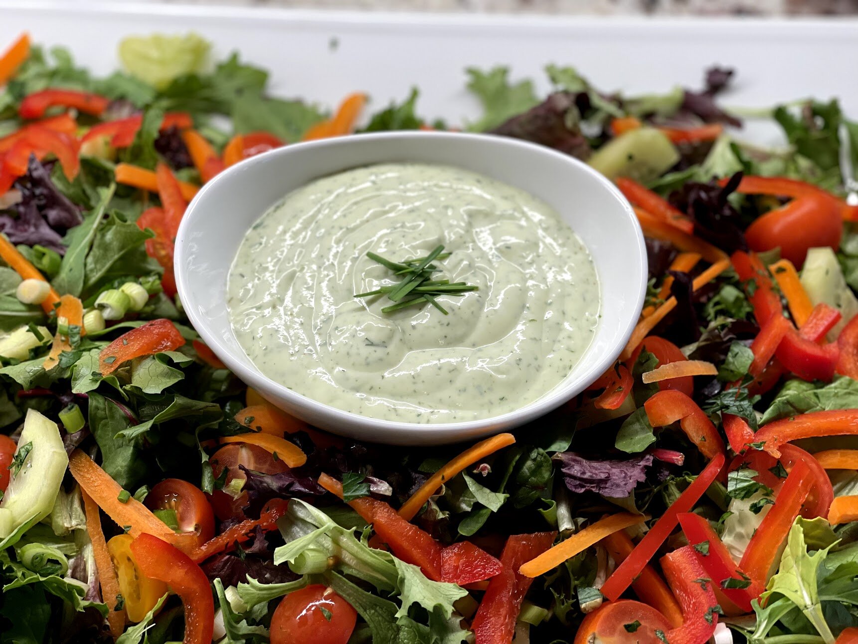 Herby Low-fat Buttermilk Ranch Dressing (Over Field Greens)
