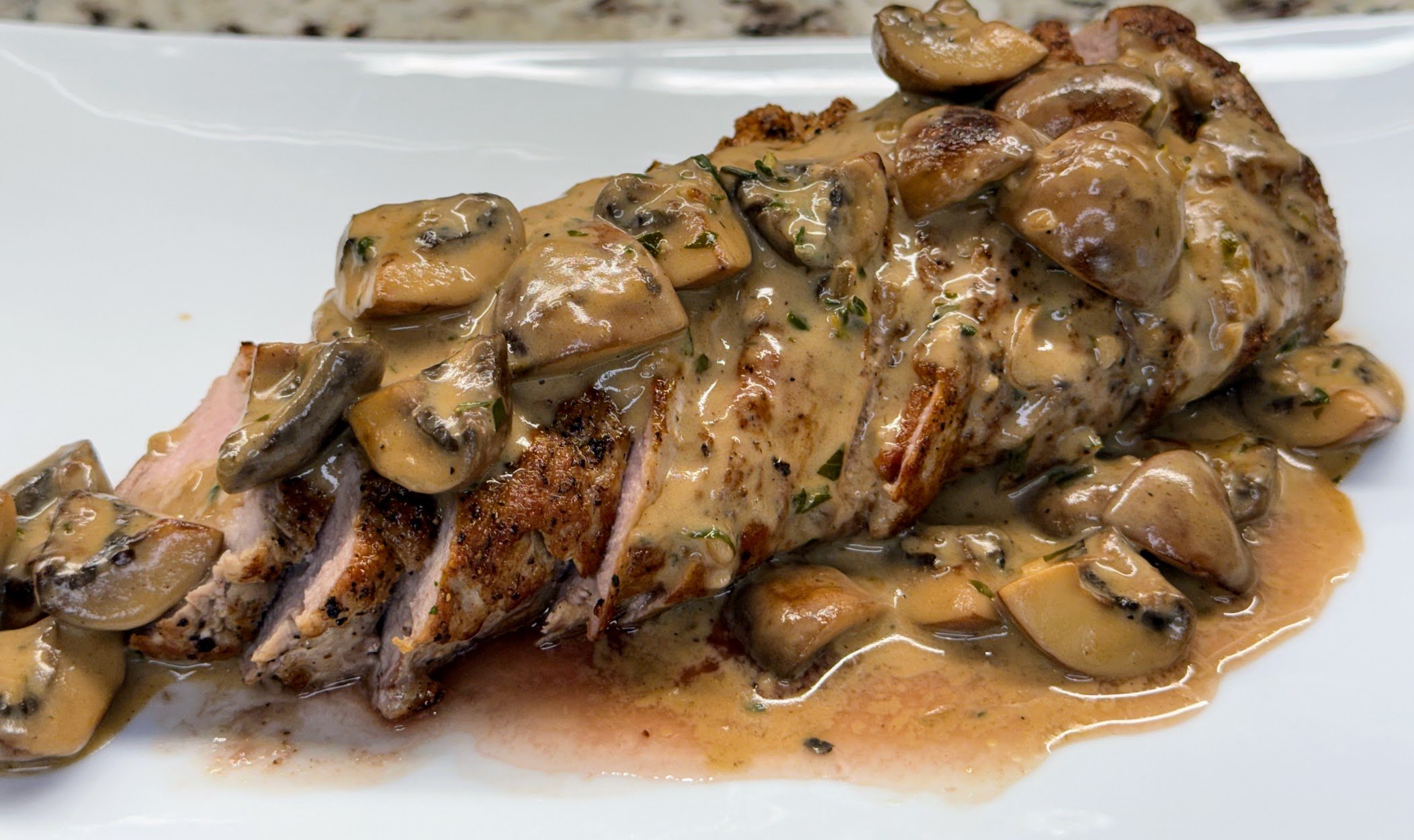 Pork Tenderloin with Creamy Mushroom Sauce