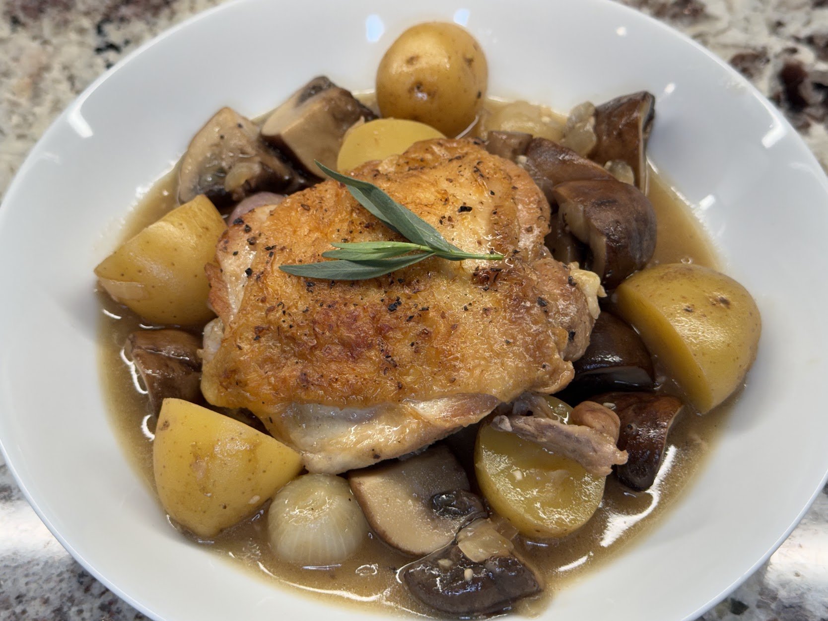 Rustic Chicken in Wine Sauce