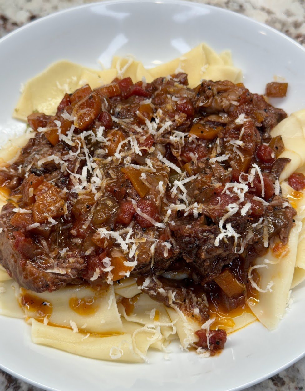 Braised Short Ribs Over Pappardelle