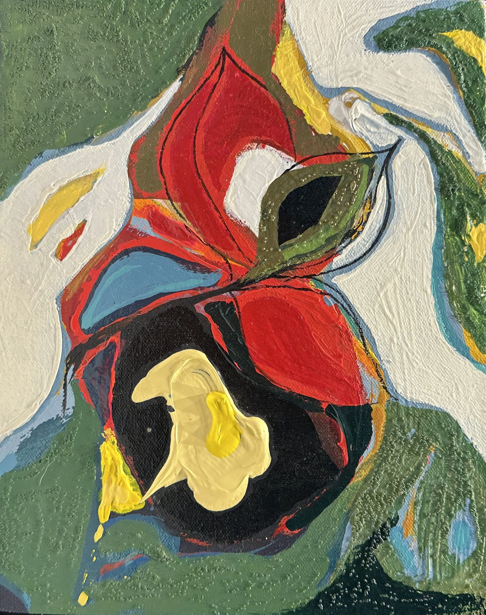 Garden Map #83 oil, enamel, ink, sand on canvas.