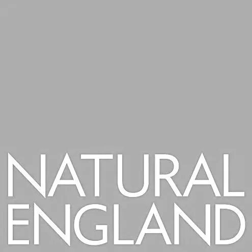 Text reading 'Natural England' in white on a gray background.