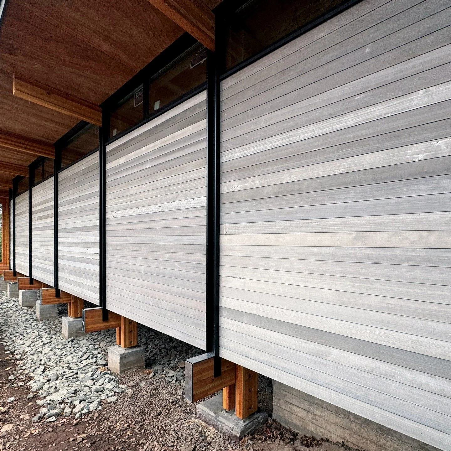 Thermally Modified Hemlock, weathered 
6&rdquo; tongue and groove

#cladding #thermowood #thermallymodifiedwood #hemlock #modernconstruction #tongueandgroove #woodsiding #woodproduct #weatheredwood #greatlakeswood