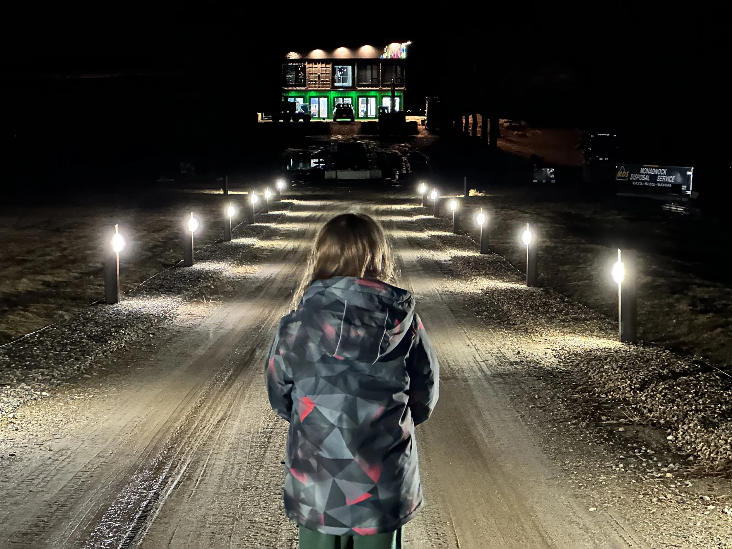 Night time up the drive.jpg