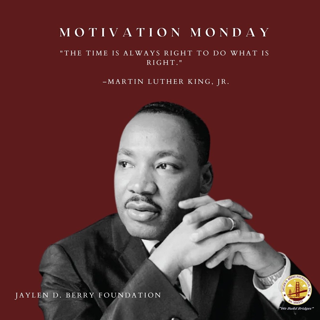 Every day is the right day to stand up for what&rsquo;s right. 

Let&rsquo;s start this week with the powerful words of Dr. Martin Luther King Jr. and carry them in our hearts as we continue building bridges and making an impact. 🚀

#MotivationMonda