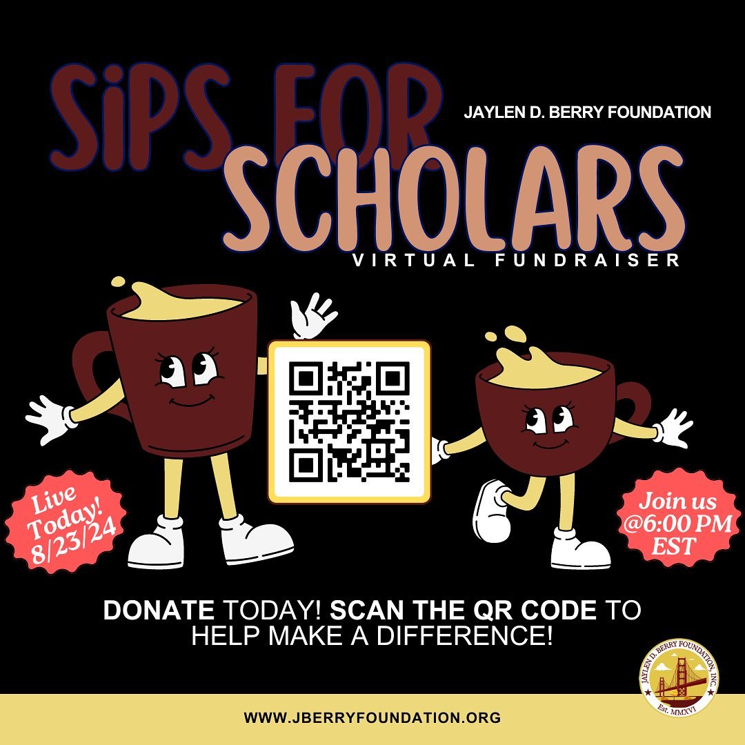 TODAY'S THE DAY! 

To all our JDBF fam, we can't thank you enough for your contributions and continuous support thus far. Hit the link in our bio and join us today at 6:00 EST for our Sips for Scholars Fundraiser. It will truly be a night to remember