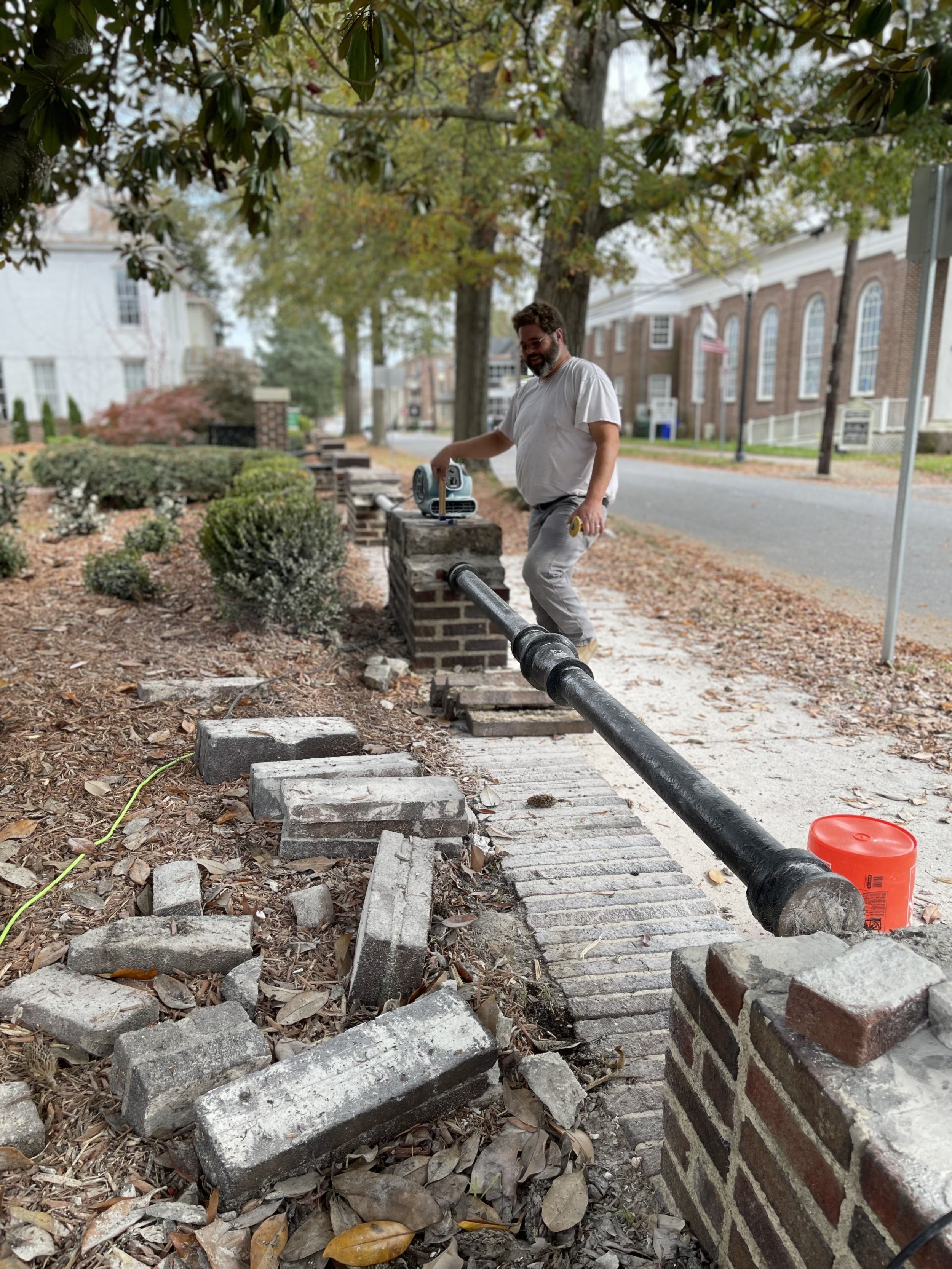 Outdoor column repair