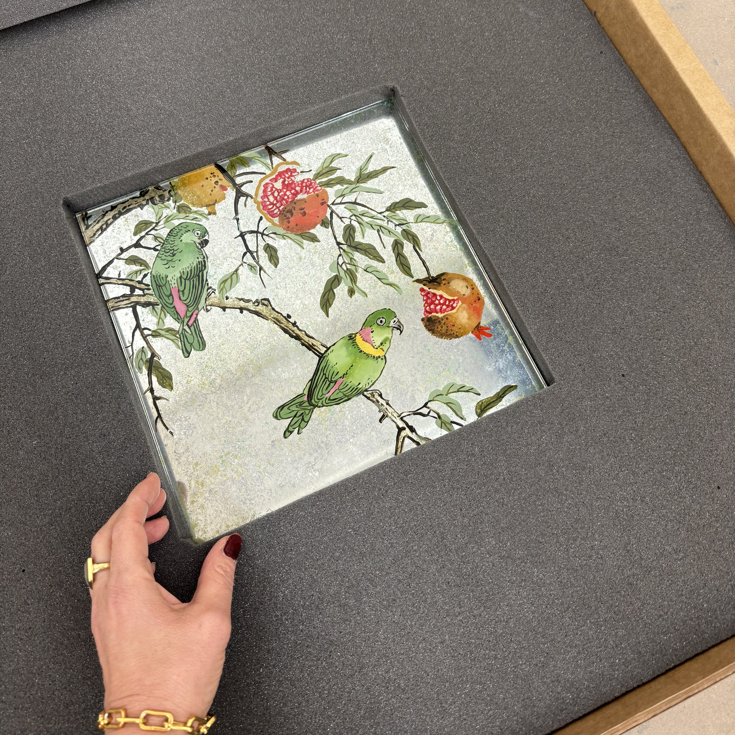 Pomegranate Tree Parakeets Art Box.jpg