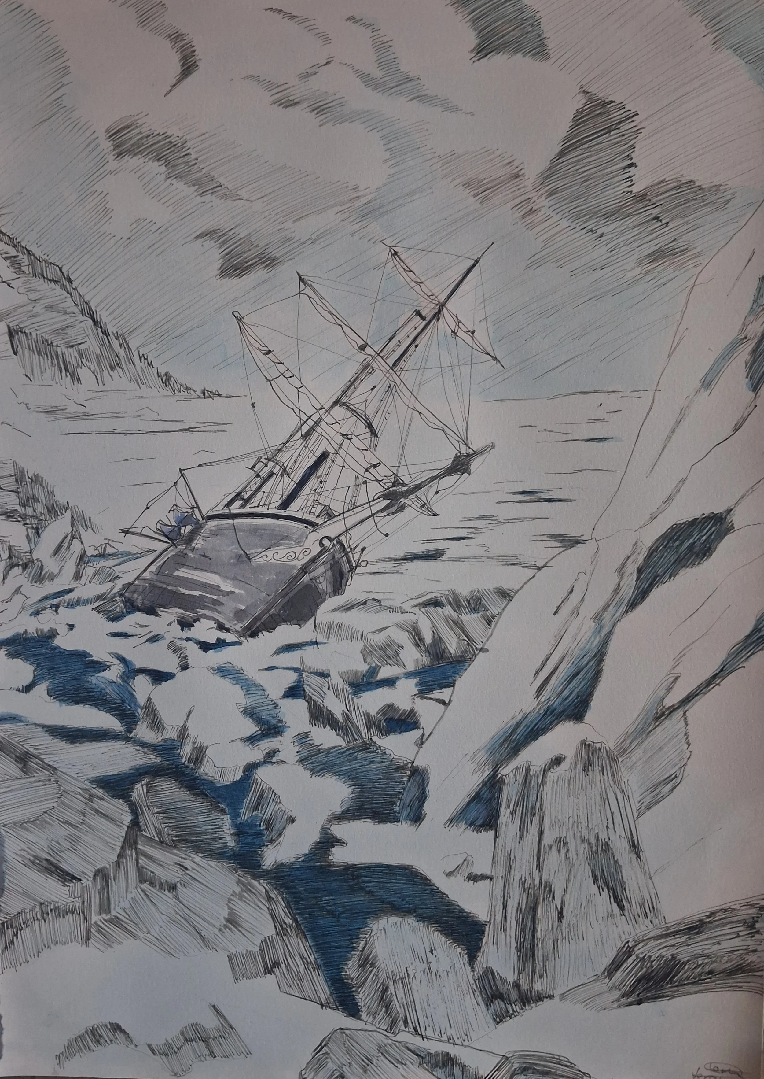 Endurance, 2026. Ink on paper- 21 x 30 cm / 8.3 x 11.7 in