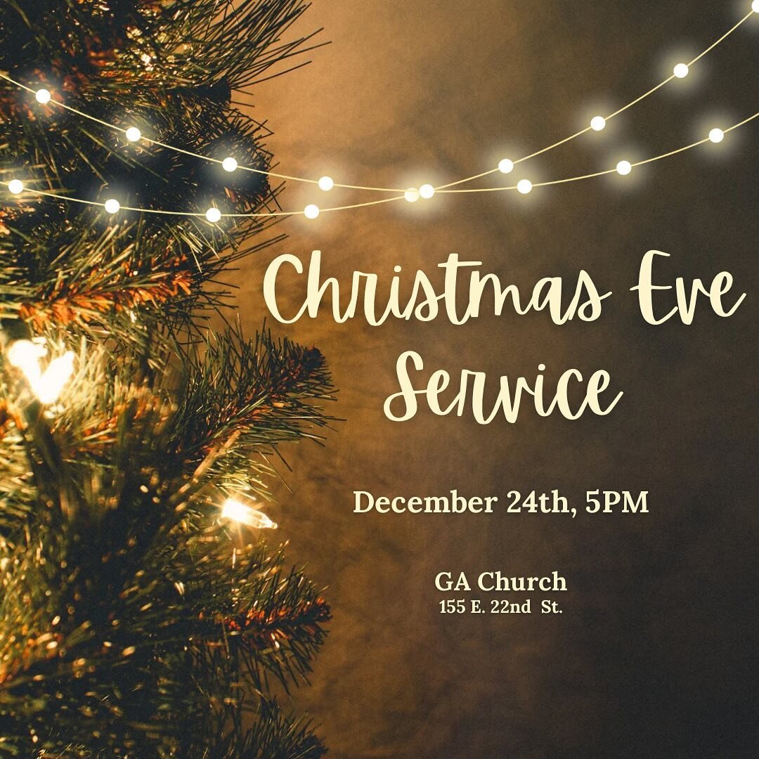 If you are looking for an affirming, welcoming church in NYC to worship on Christmas Eve, @gachurchnyc is waiting to welcome you. At GA we welcome all, because God welcomes all. 

This year has been a year filled with darkness and difficulty for all 