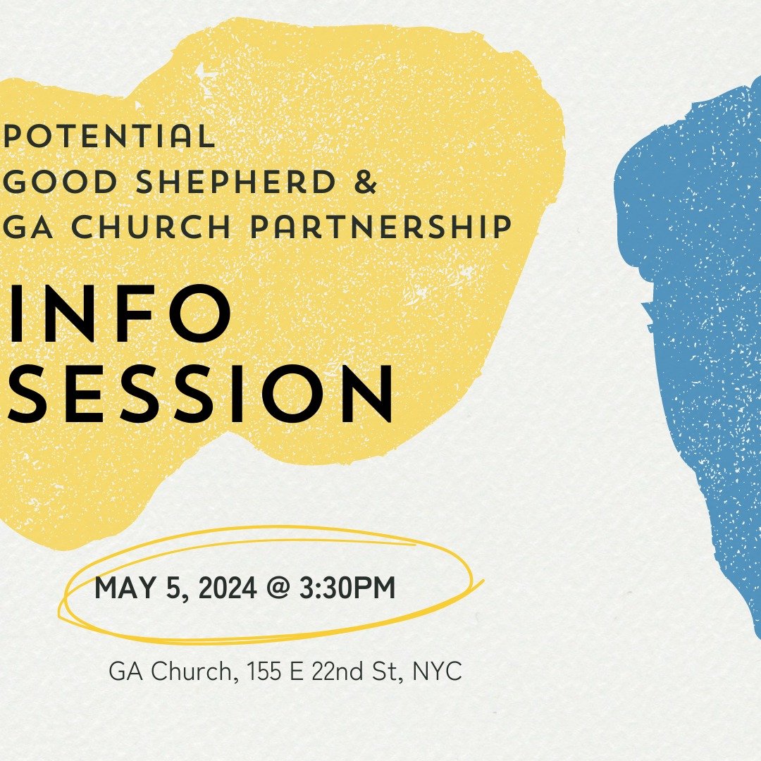 Who is Good Shepherd Church? Why have they approached GA about a partnership?

Good questions! GA will have a conversation about these questions and more following worship on May 5th, from 3:30-4:15 p.m.  Come hear about how God may be at work to ren