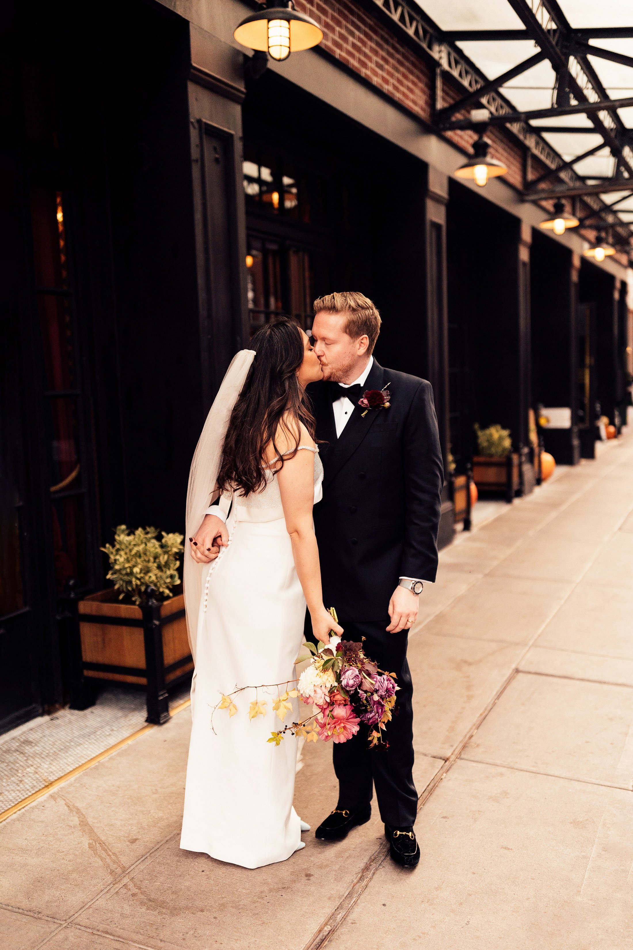 couple photo on New York City street wedding photography