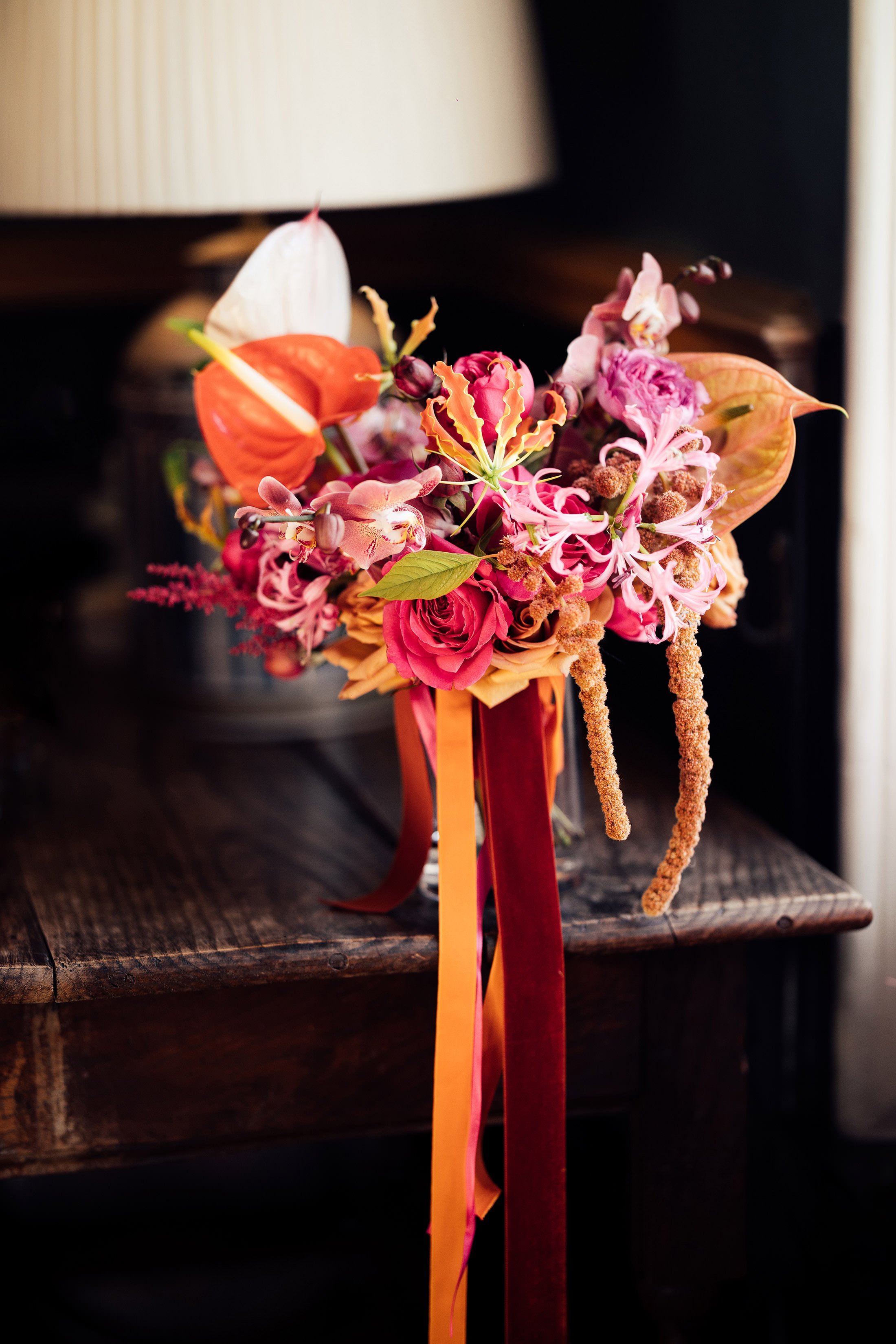 colourful florals at Elmore court wedding