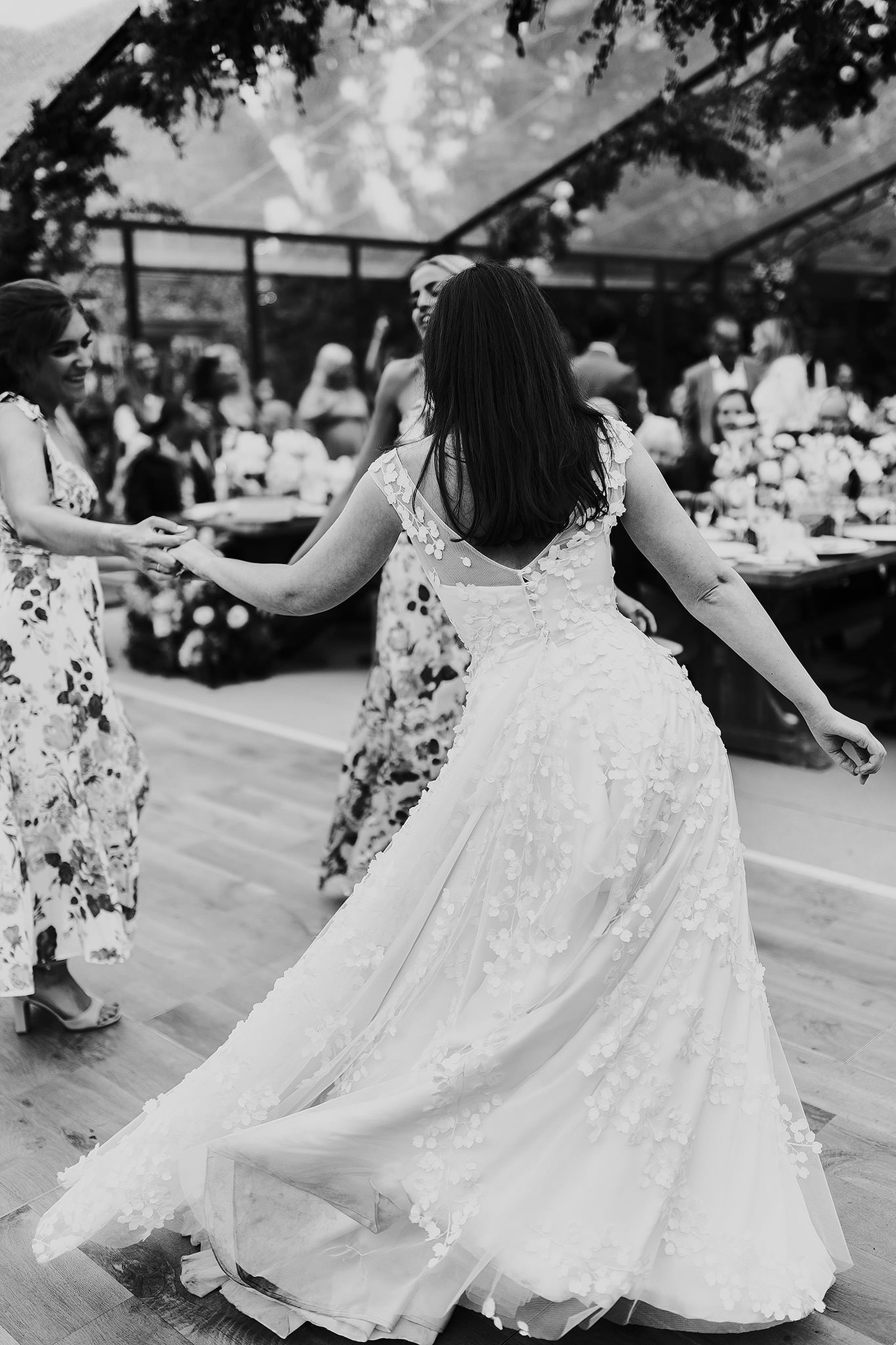 bride dances in Phillipa lepley dress