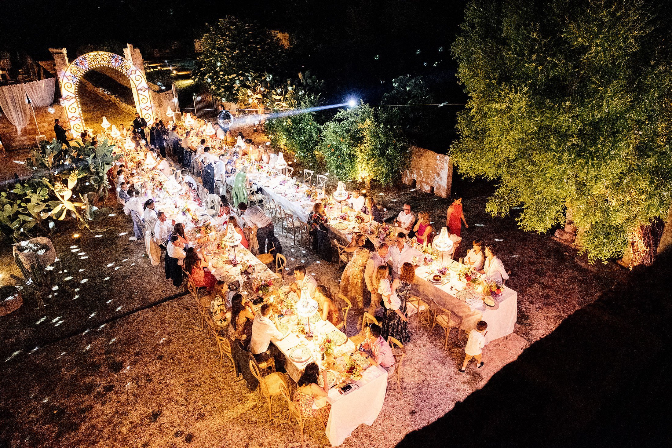 Masseria mangiamuso wedding at night