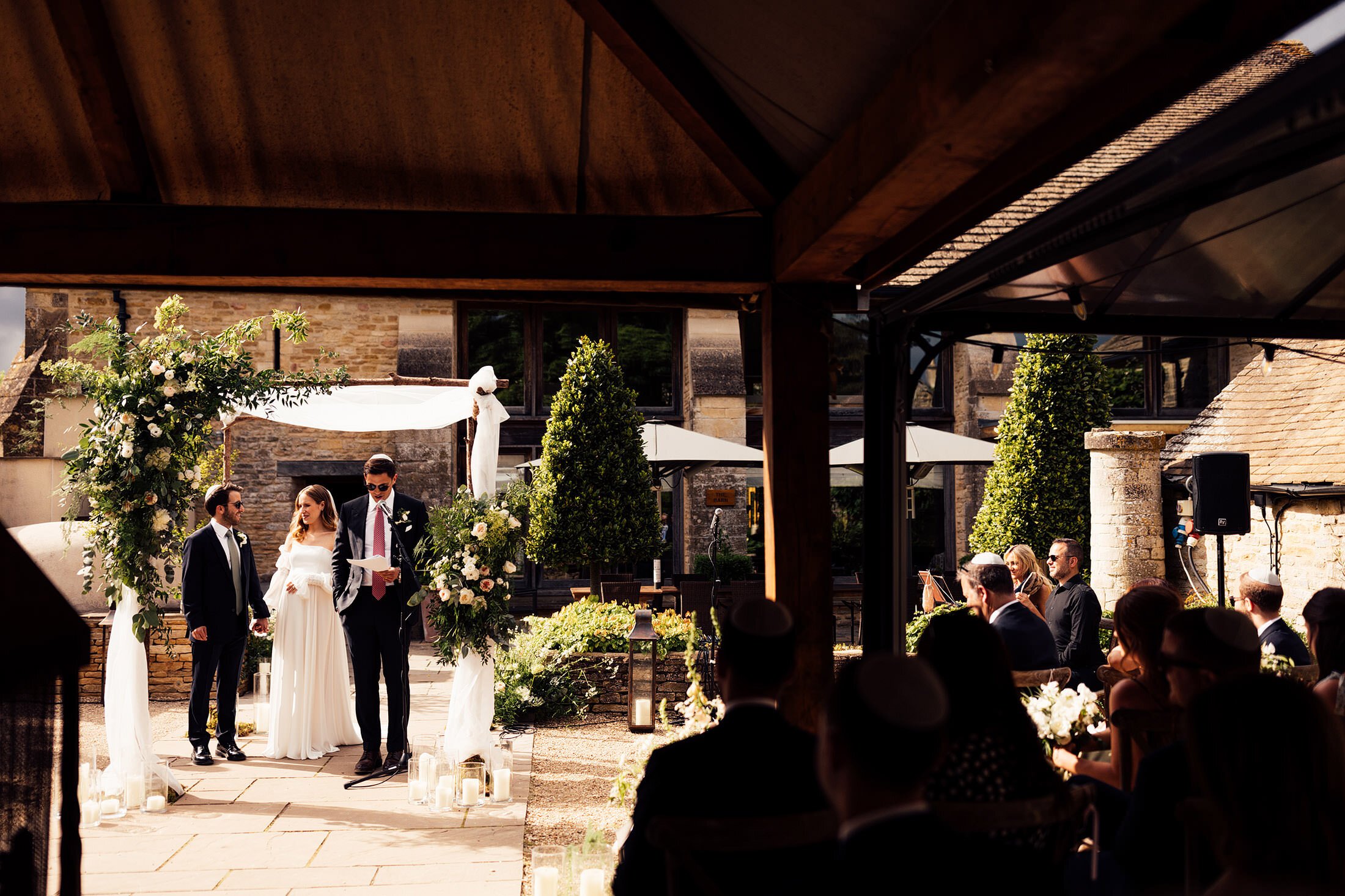 outdoor ceremony at calcot manor