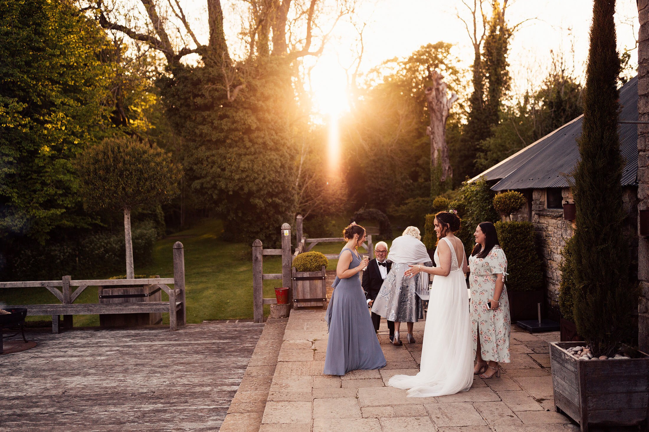 Cripps barn at sunset