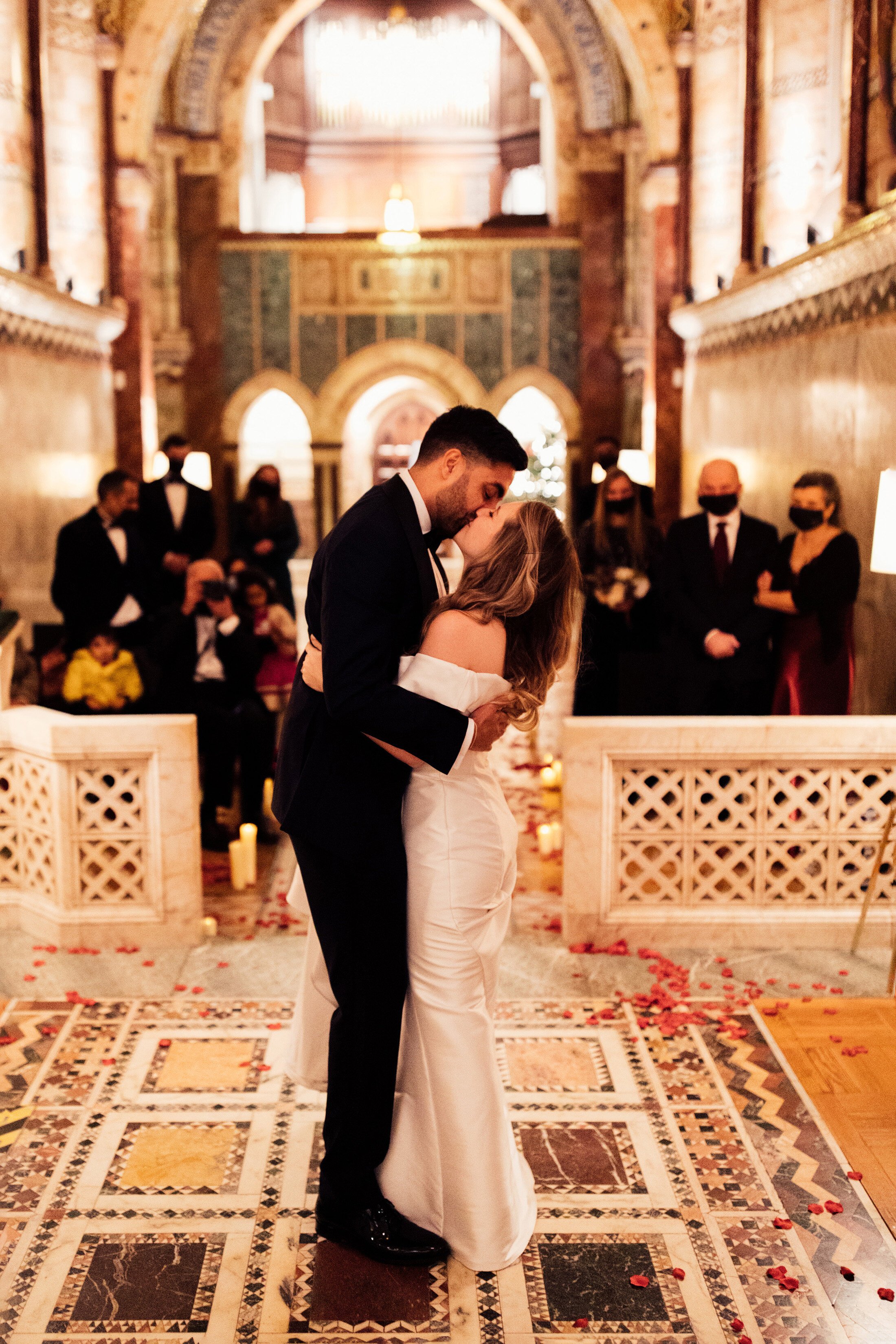 first kiss at Fitzrovia chapel London