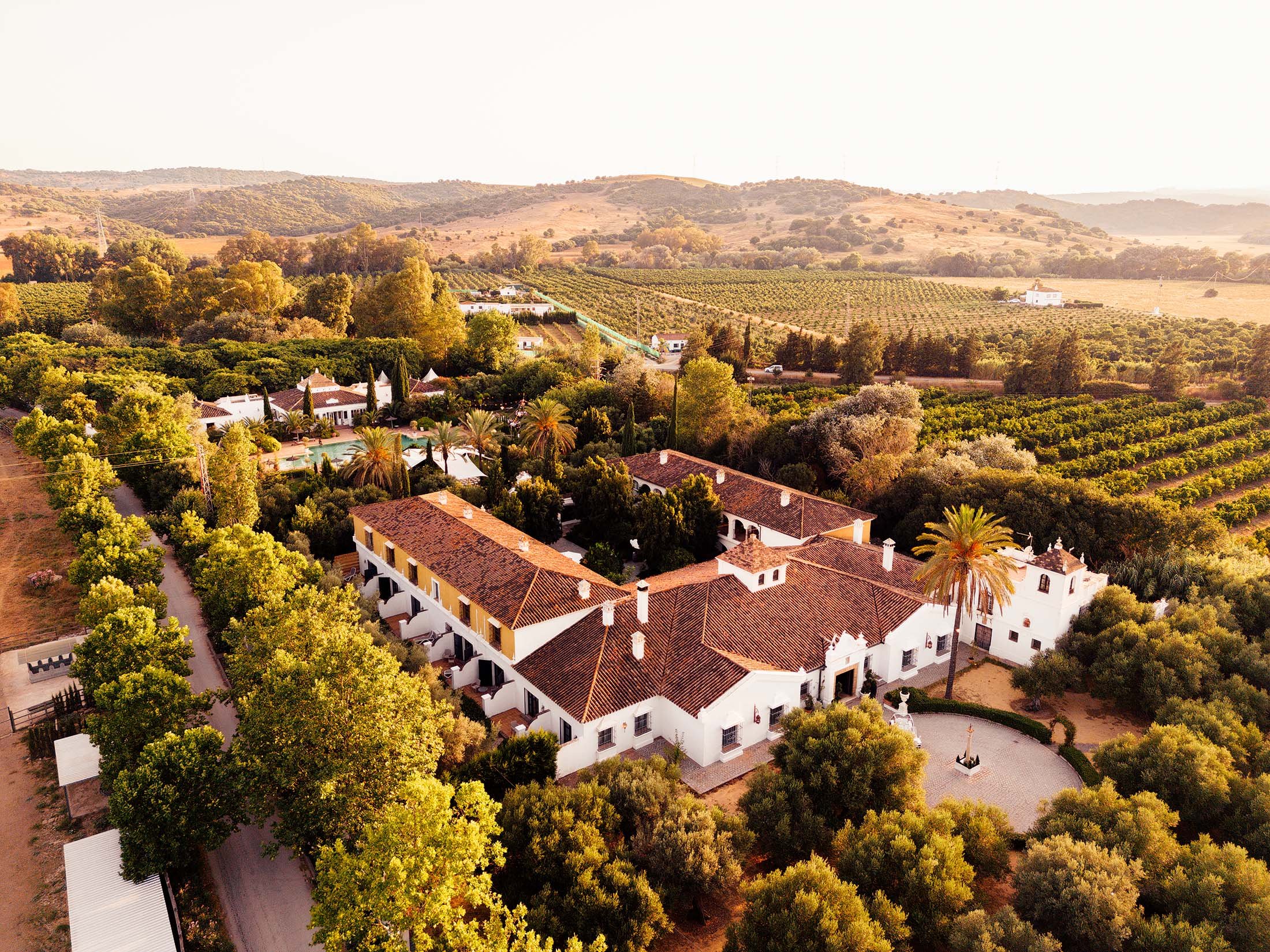 drone photo of finca monasterio