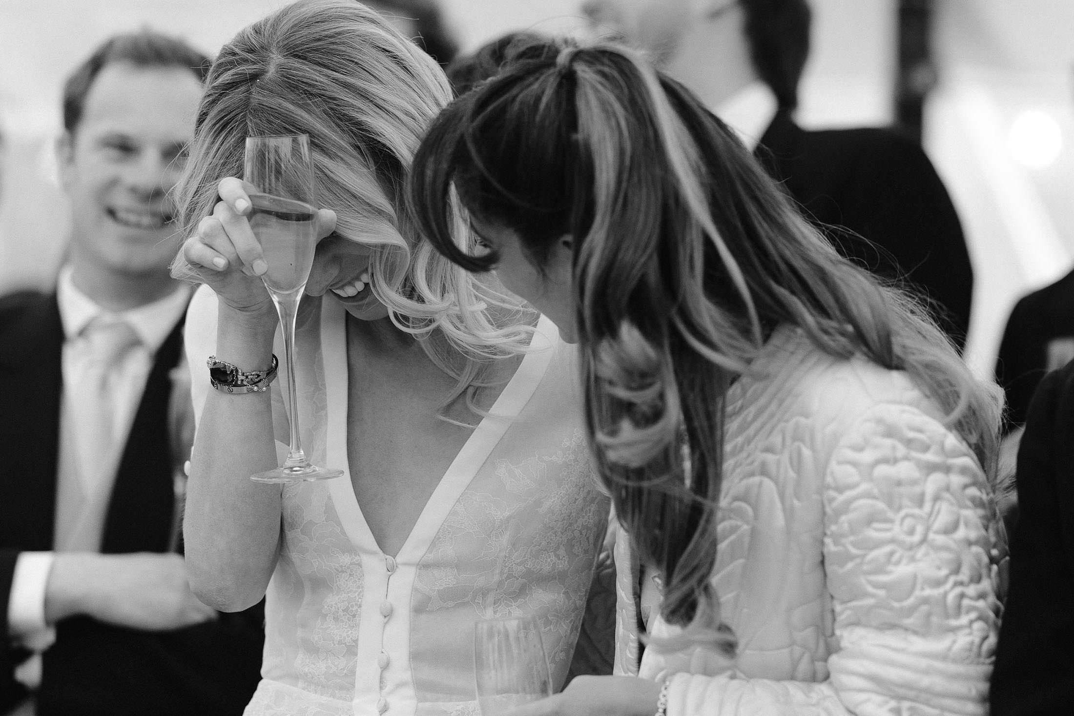 bride embarrassed at groom speech in battersea wedding
