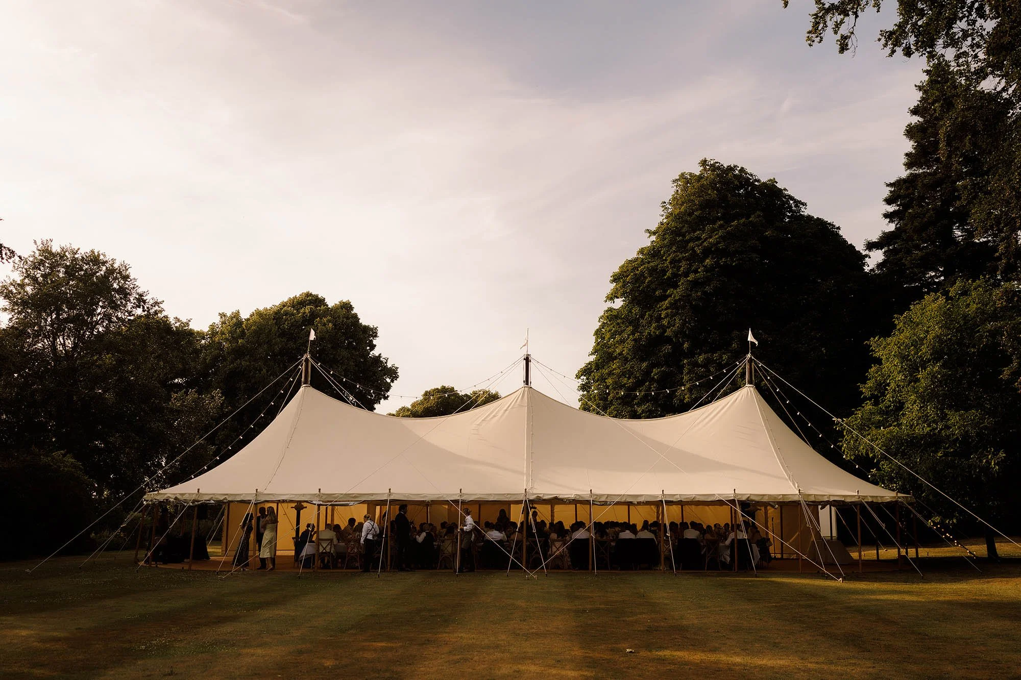 marquee at nevill holt estate wedding