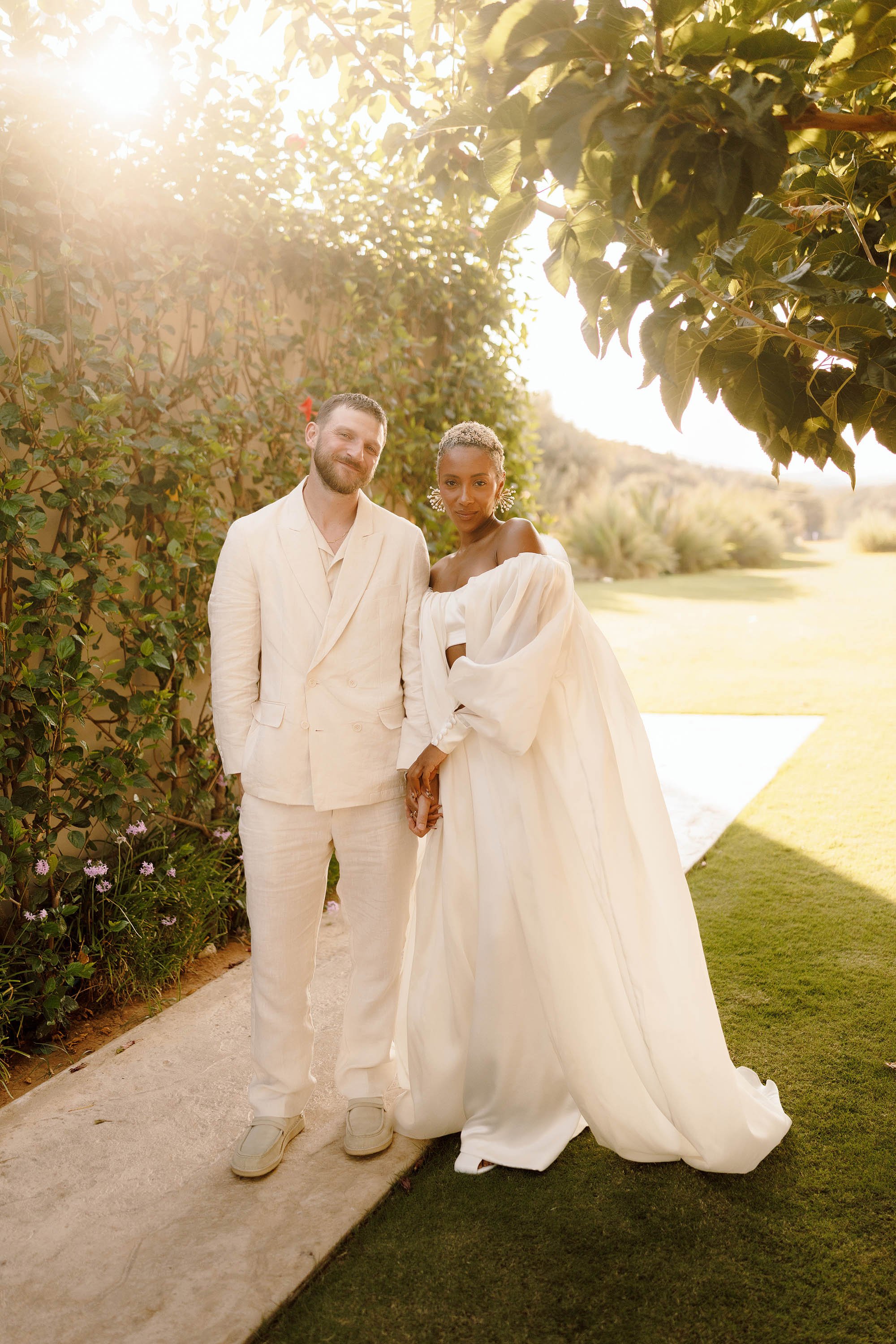 bride and groom portraits in Chania, Crete, greece destination wedding