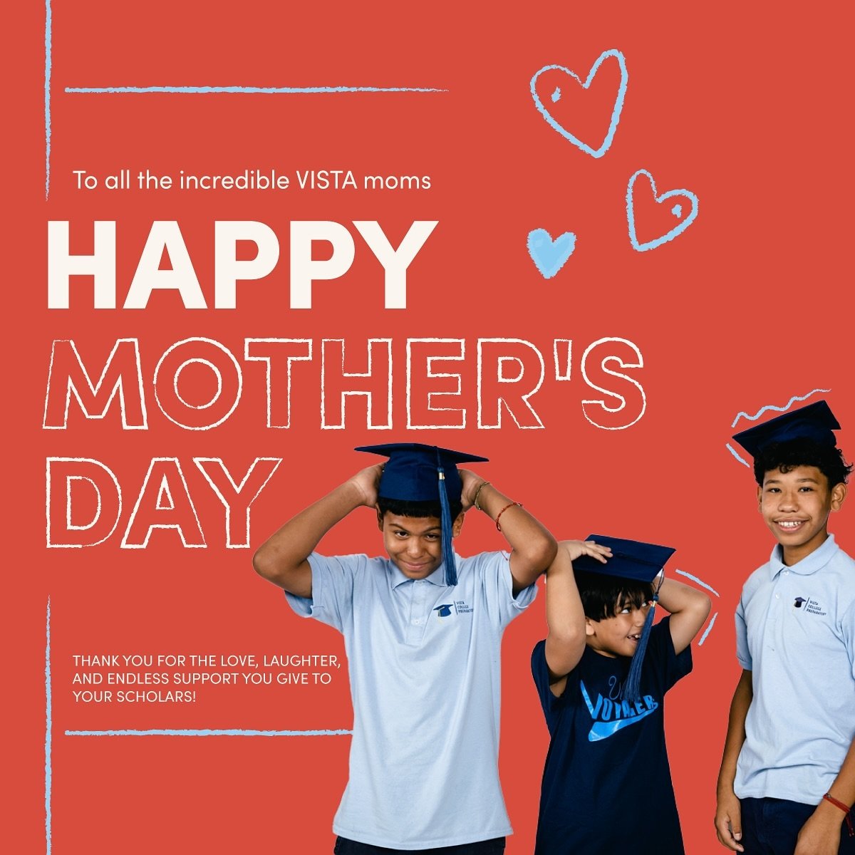 Happy Mother&rsquo;s Day to all the incredible VISTA moms! Thank you for the love, laughter, and endless support you give to your scholars. 💐✨ #MothersDay #CelebrateMom #Gratitude
_______________

&iexcl;Feliz D&iacute;a de las Madres a todas las in