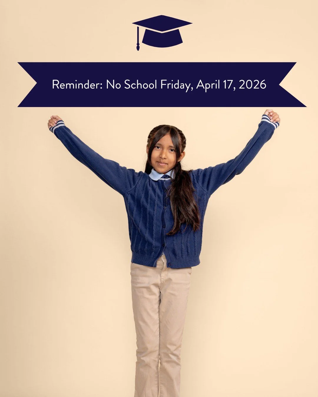 ✨ Reminder, Vista Families
There is no school on Friday, April 17, 2026.

Enjoy the day, and we look forward to seeing our scholars back soon! 💛

-------------------------

✨ Recordatorio, Familias Vista
No hay clases el viernes 17 de abril de 2026.