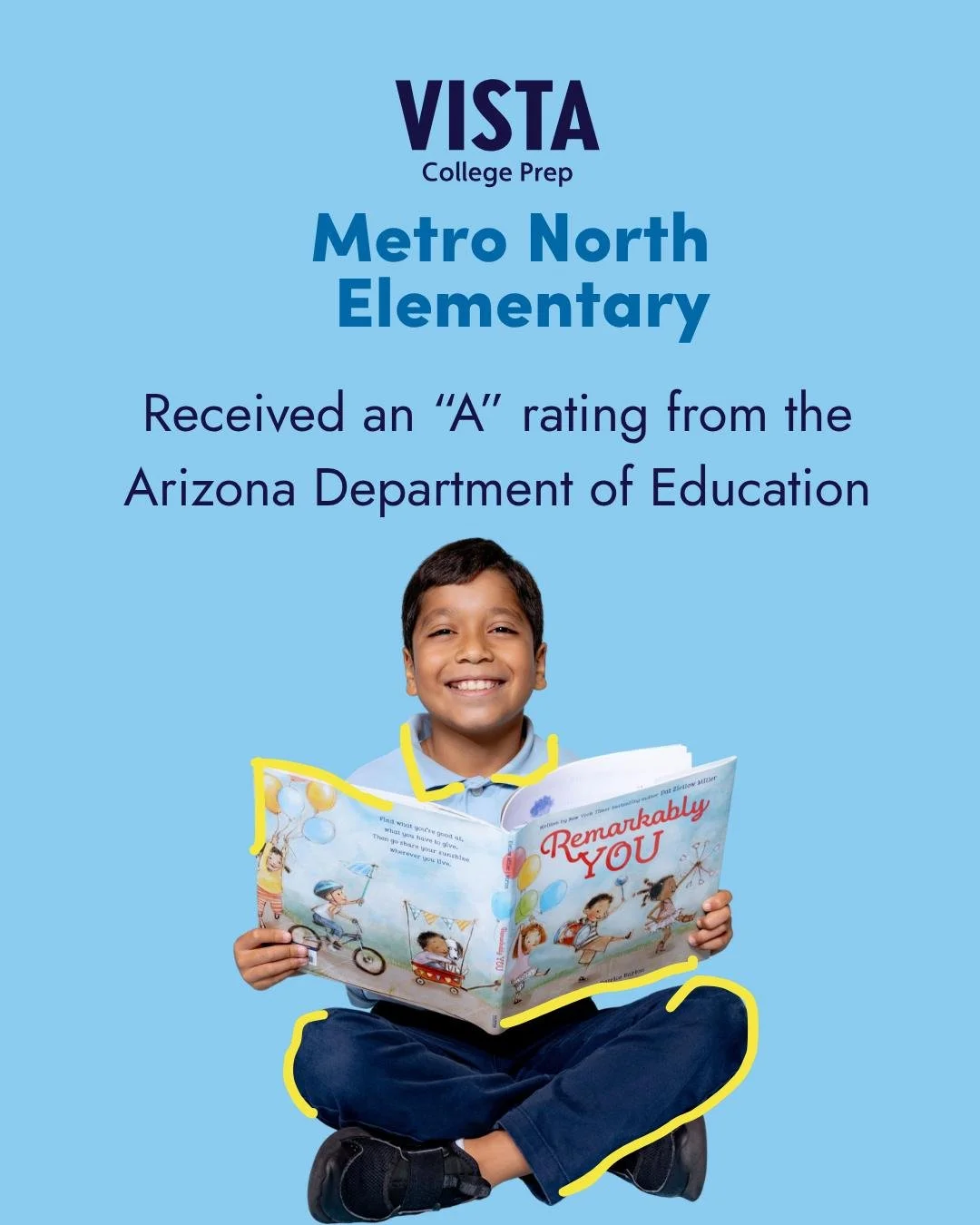 ✨💛 Did you know?
Metro North Elementary has earned an A rating from the Arizona Department of Education &mdash; a reflection of the hard work, dedication, and excellence of our scholars, staff, and families.

This achievement shows what&rsquo;s poss