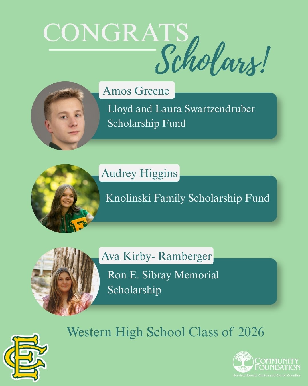 Happy Scholar Sunday! Each of these graduates of Eastern High School earned scholarships awarded by the Community Foundation of Howard County. 

Generous donors establish and contribute to these scholarships, and we thank them for supporting the futu