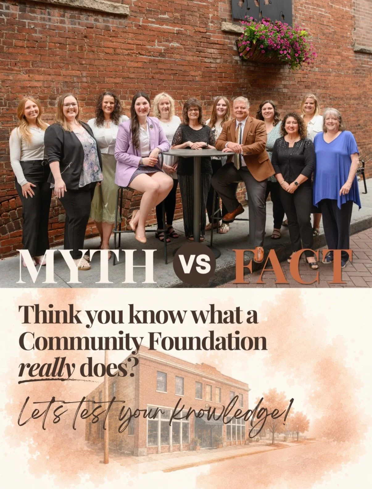 MYTH vs. FACT 💡

Think Community Foundation grants only go to large nonprofits? Think again!

Organizations of all sizes can receive funding to help strengthen our communities. From education and arts to recreation, health, and community development