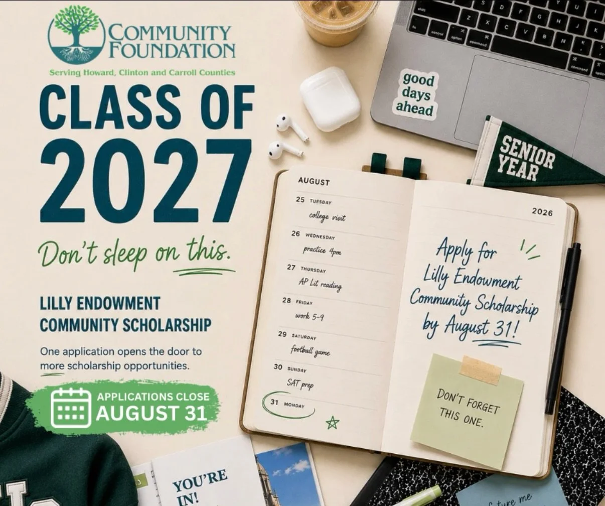 Senior year fills up fast. Between classes, extracurriculars, college visits, senior pictures, and making memories, it&rsquo;s easy for important deadlines to sneak up on you.

The Lilly Endowment Community Scholarship application is now open through