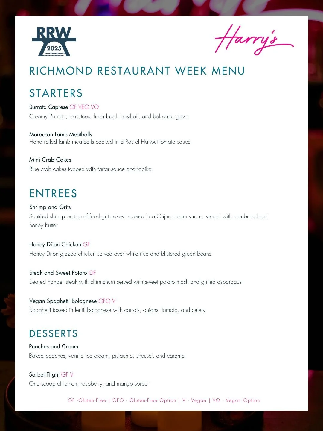 It&rsquo;s back &mdash; Richmond Restaurant Week, October 20&ndash;26.

Three courses. $35.25. One great cause.
$5.25 from every meal supports Feed More, helping nourish our Richmond community.
Reserve early &mdash; tables go fast.

#RichmondRestaura