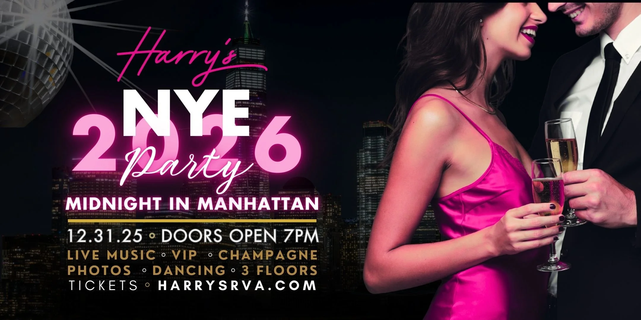 Midnight in Manhattan - A Harry’s Signature New Years Eve Party