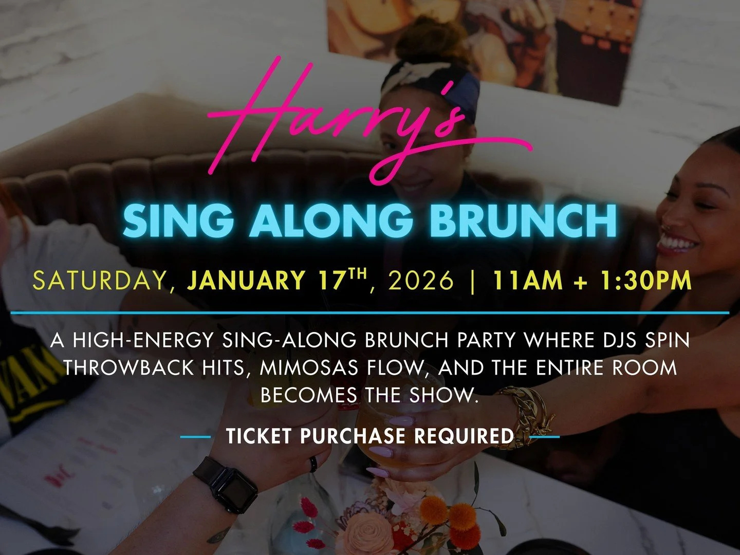 🎤🥂 THIS IS YOUR SIGN TO BRUNCH LOUDER.
This isn&rsquo;t your average brunch &mdash; it&rsquo;s a Sing-Along Brunch Party at Harry&rsquo;s at Hofheimer.

DJs spin nonstop throwback hits, mimosas keep flowing, and the entire room becomes the show. Gr