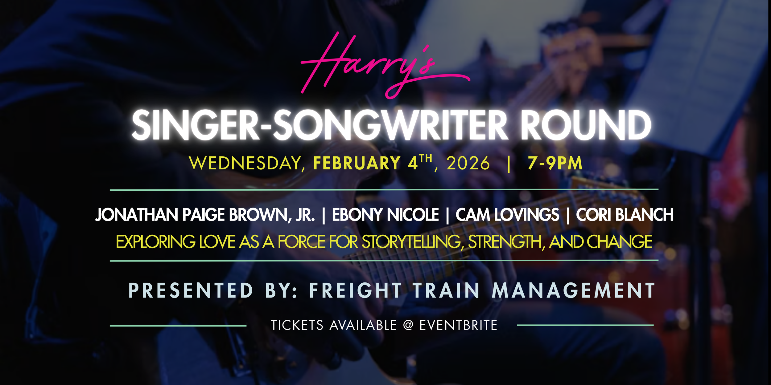 February Freight Train & Friends Songwriter Round at Harry’s