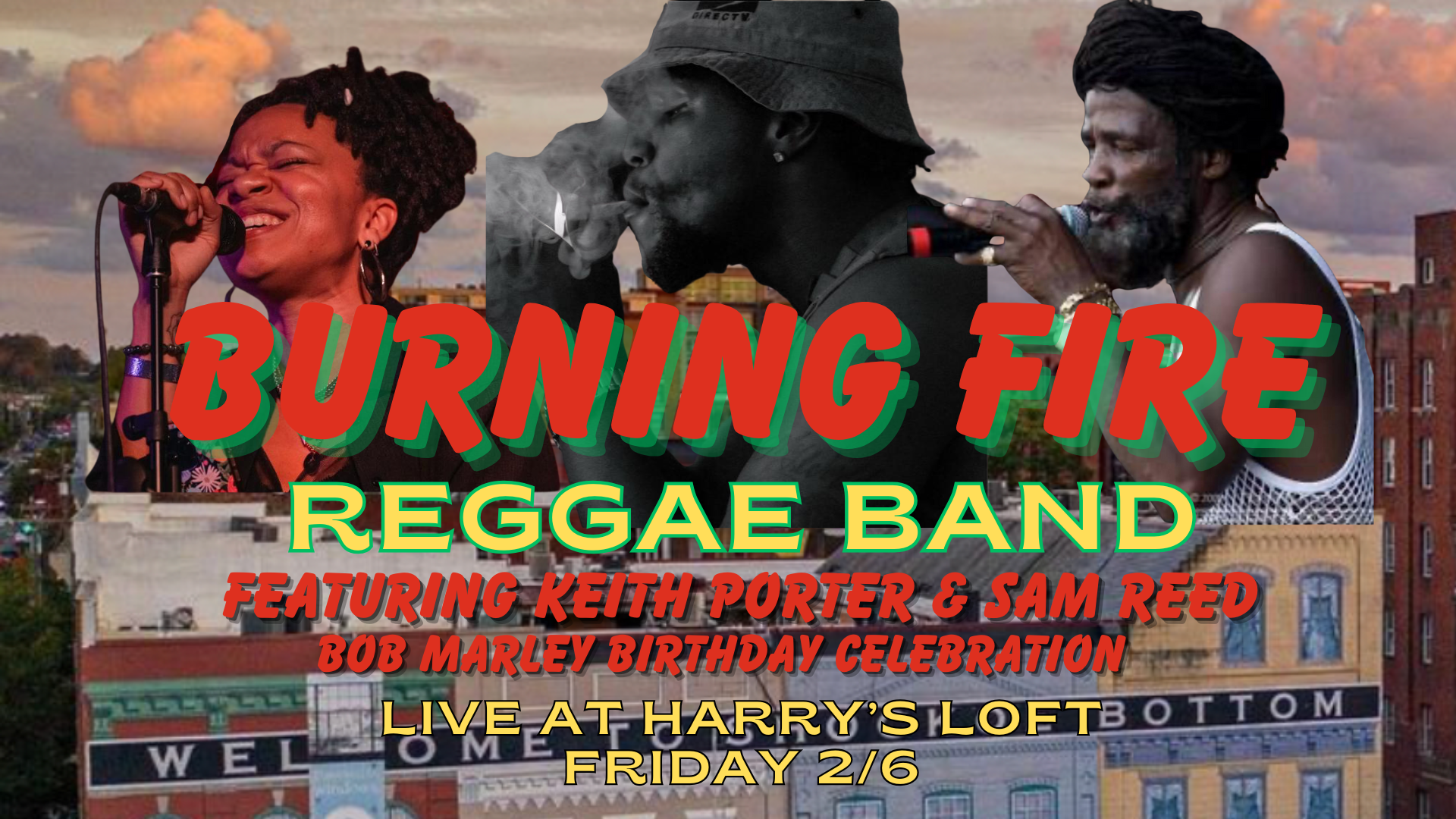 Burning Fire Reggae Band Featuring Keith Porter &amp; Sam Reed Bob Marley Birthday Celebration 