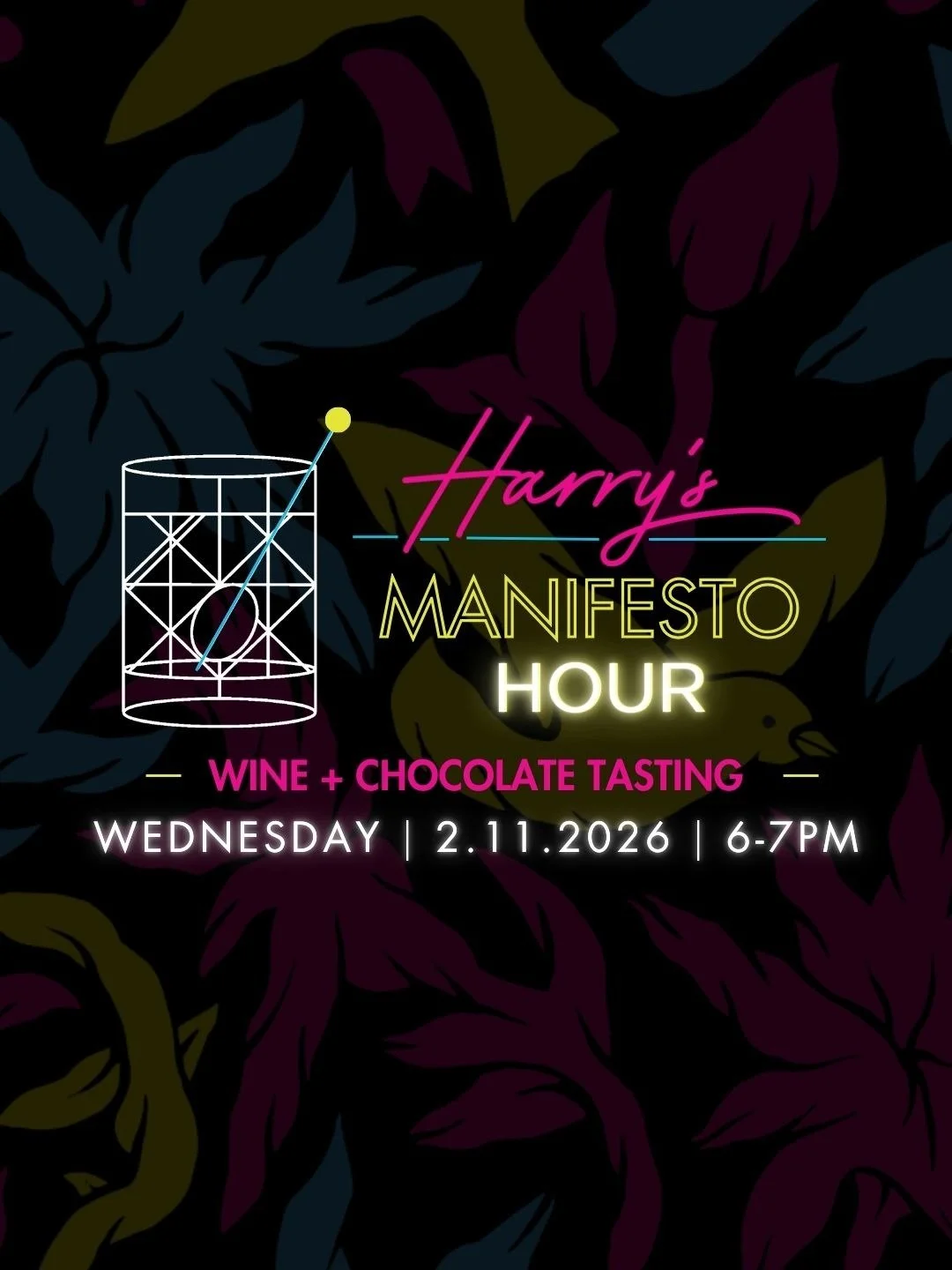 🍷🍫 Valentine&rsquo;s Manifesto Hour: Wine + Chocolate

A special Valentine&rsquo;s edition of Manifesto Hour, designed to celebrate flavor, connection, and indulgence through thoughtful pairings.

Slow down and sip intentionally during this guided 
