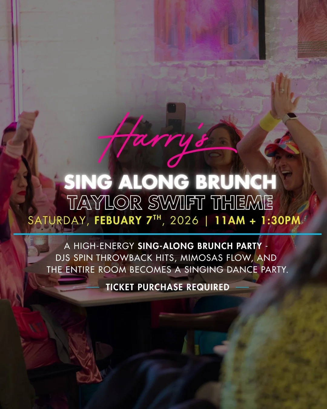 🎤✨ SING ALONG BRUNCH: TAYLOR SWIFT THEME ✨🎤
Saturday, February 7 | 11AM + 1:30PM

We&rsquo;re filling the room and making it easy.
Tickets are just $1 for a limited time 💖

How to grab yours:
1️⃣ Like this post
2️⃣ Follow @harrysathofheimer
3️⃣ Ta