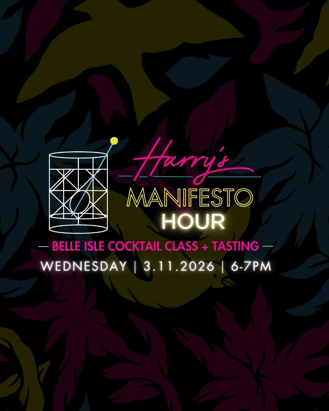 🍸 Belle Isle Cocktail Class + Tasting
Shake, stir, and sip alongside the pros.
This hands-on cocktail class with Belle Isle is equal parts learning and tasting, giving you insider tips, techniques, and plenty of time to enjoy the finished product.

