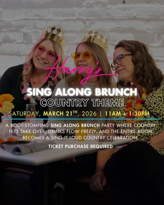 🤠 Country Sing-Along Brunch at Harry&rsquo;s

Boots optional. Singing required. 🤠

Country Sing-Along Brunch brings Nashville energy to the weekend with crowd-favorite hits, cold drinks, and a room full of sing-it-loud moments.

Denim. Fringe. Big 
