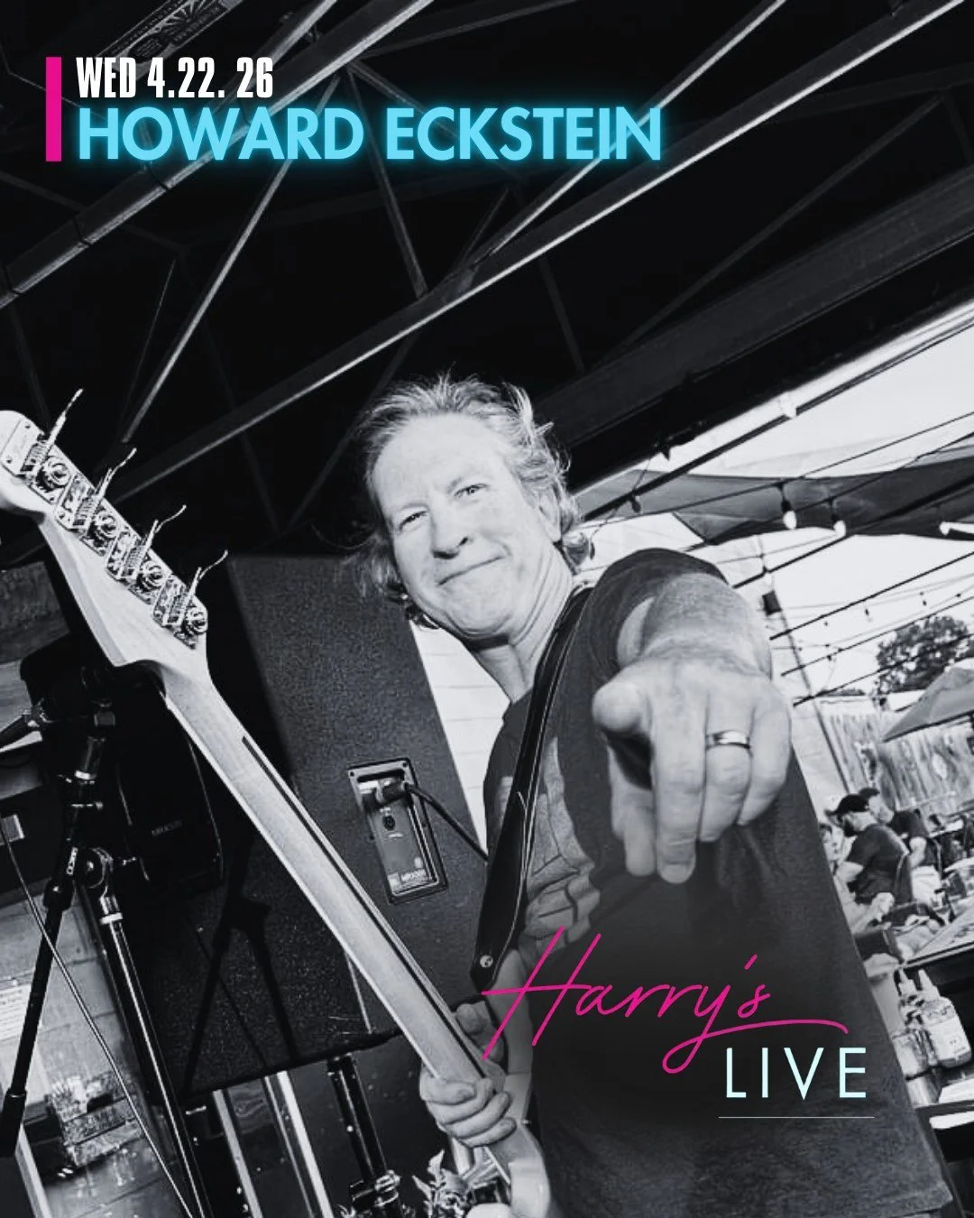 Harry&rsquo;s LIVE Presents: Howard Eckstein

Wednesday, April 22 | A seasoned performer with a high-energy style.

Howard Eckstein brings a dynamic live set full of guitar-driven sound, crowd-friendly favorites, and the kind of stage presence that f