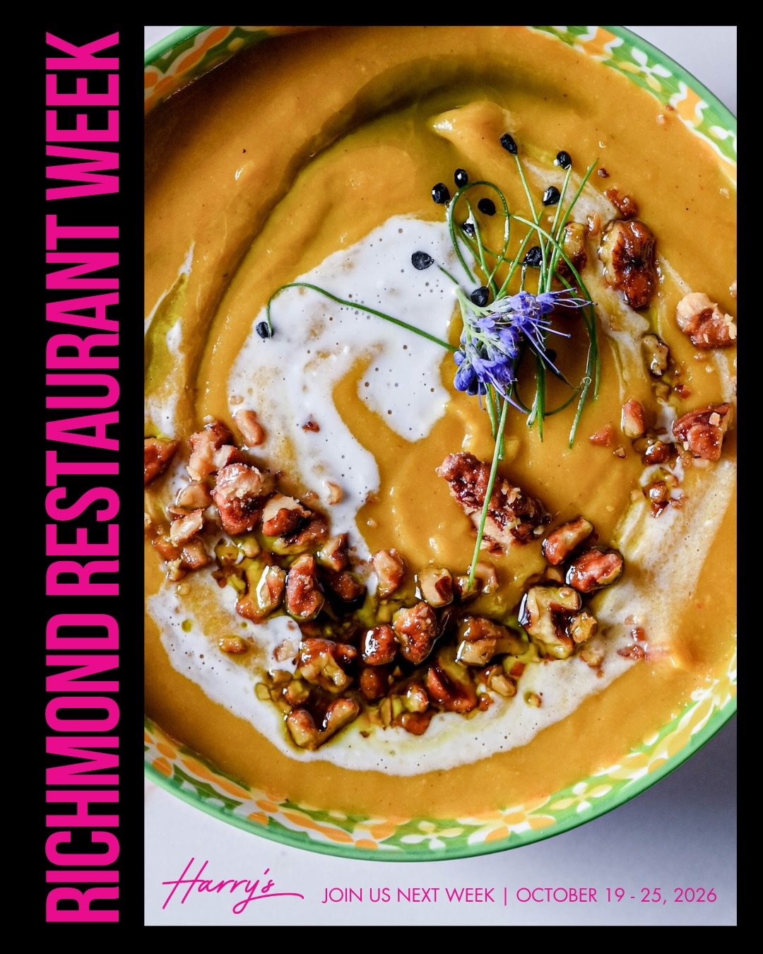 Richmond Restaurant Week is October 19-25, and @harrysrva is dishing up a three-course dinner menu to support Feed More and their hunger relief work 

Join us next week at Harry&rsquo;s and enjoy a great meal for a great cause

📅 October 19-25 📍 Ha