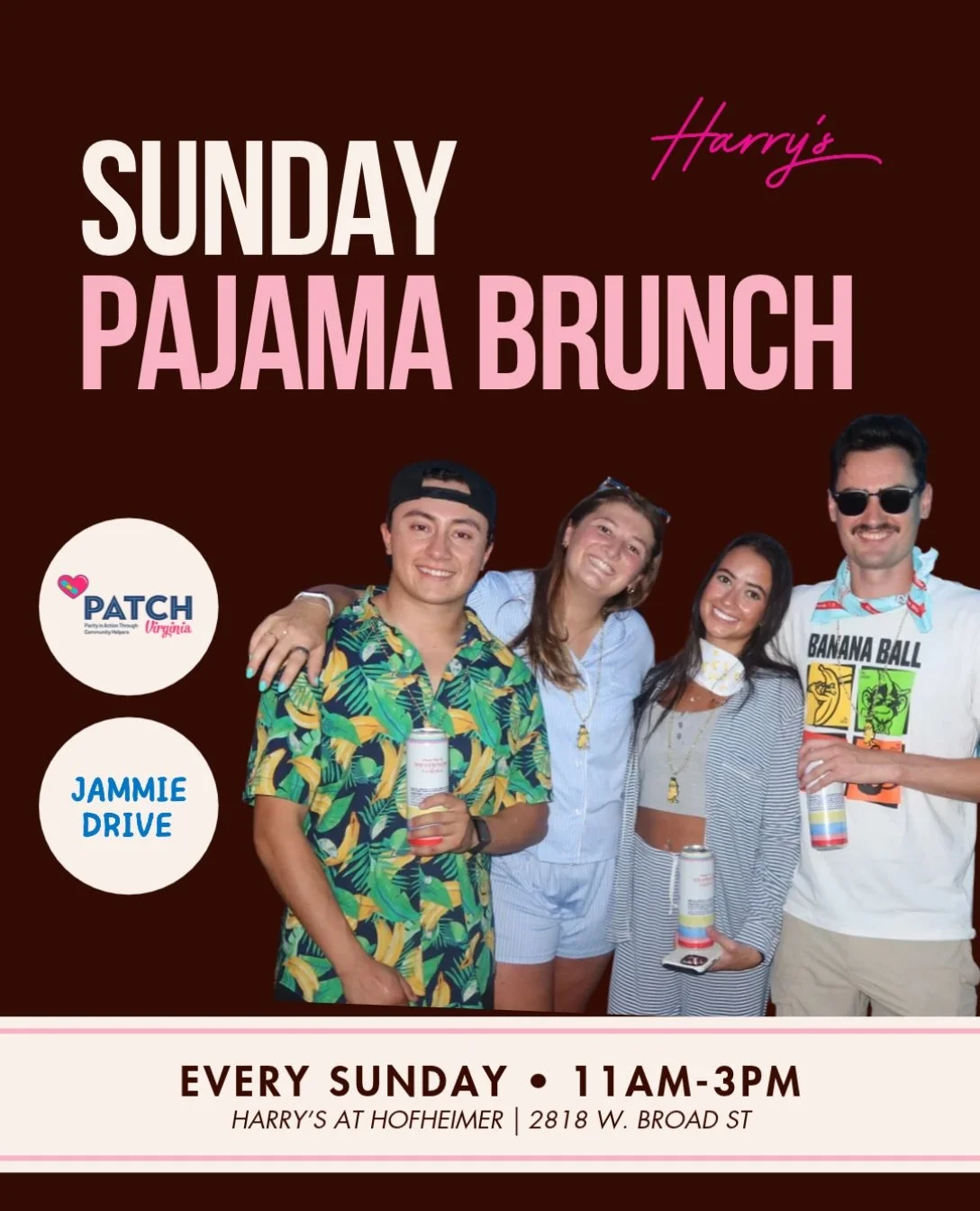 🥞🛏️ Roll out of bed and join us at brunch for a good cause 🛏️🥞

✨ Sunday Pajama Brunch is back at Harry&rsquo;s at Hofheimer, starting November 1 and your comfiest PJ&rsquo;s are the dress code. Every Sunday, wear your pajamas to brunch and give 
