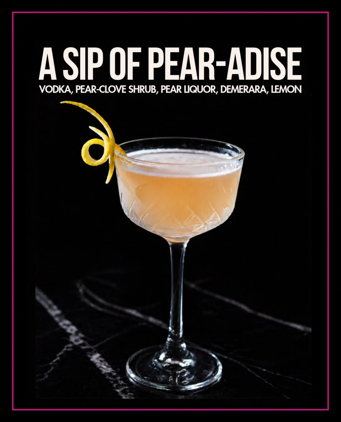 Try our &ldquo;A Sip of Pear-adise 🍐&rdquo; cocktail at Harry&rsquo;s restaurant bar