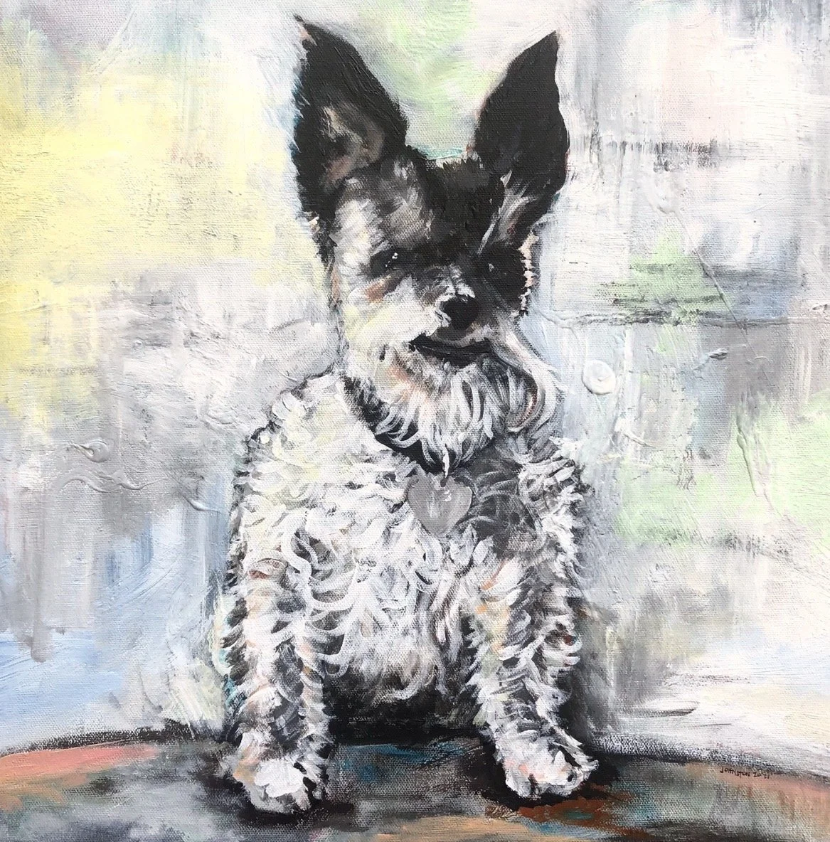 "Friend" - Mixed media on canvas 24 x 24"