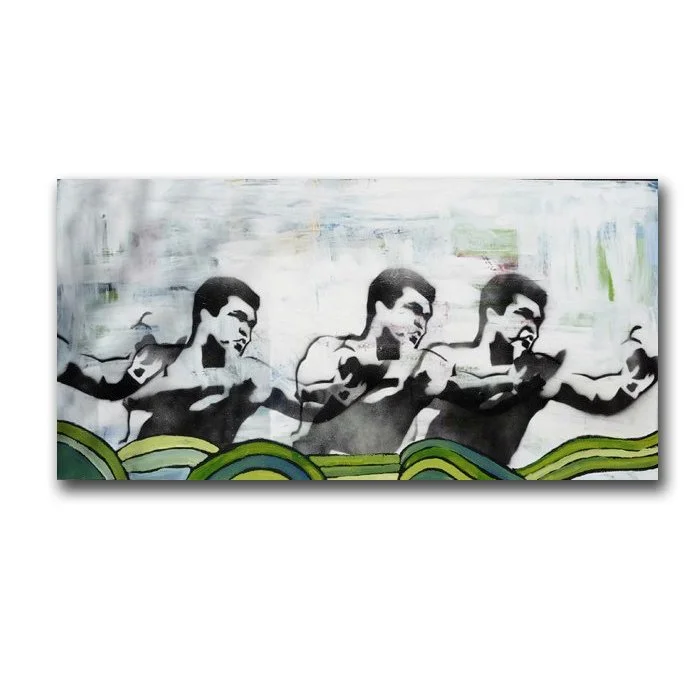 "Punchline" 2010. Mixed media on canvas. 40" x 30"