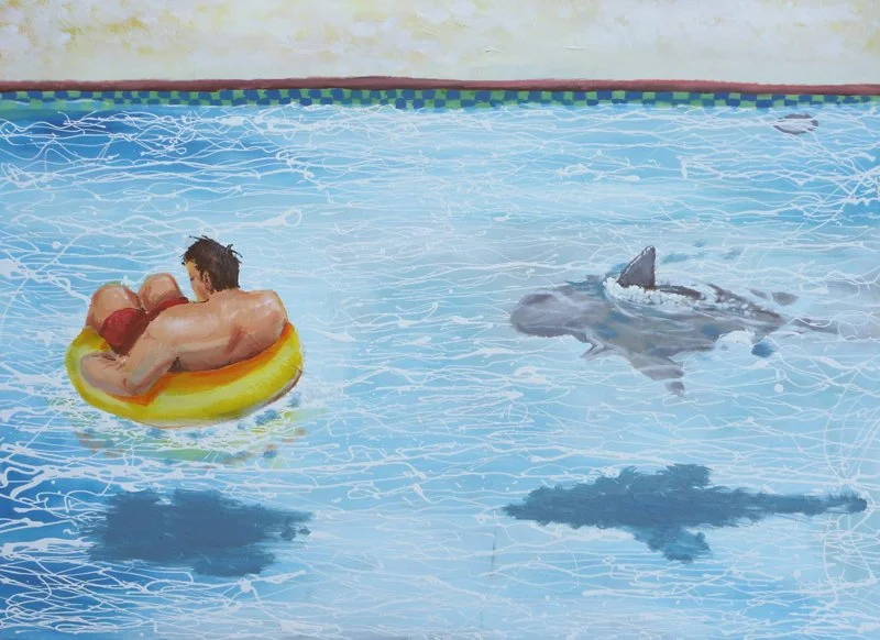 "We're Going to Need a Bigger Inner Tube" - Acrylic on canvas. 36 x 24"
